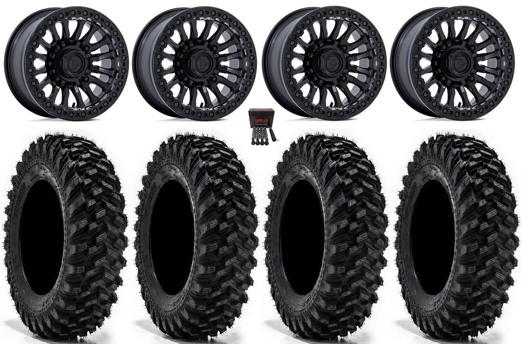 Fuel Rincon Bdlk 15" Wheels Bk 32" Warrior XT Tires Sportsman RZR Ranger
