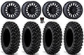Fuel Rincon Bdlk 15" Wheels Bk 32" Warrior XT Tires Sportsman RZR Ranger