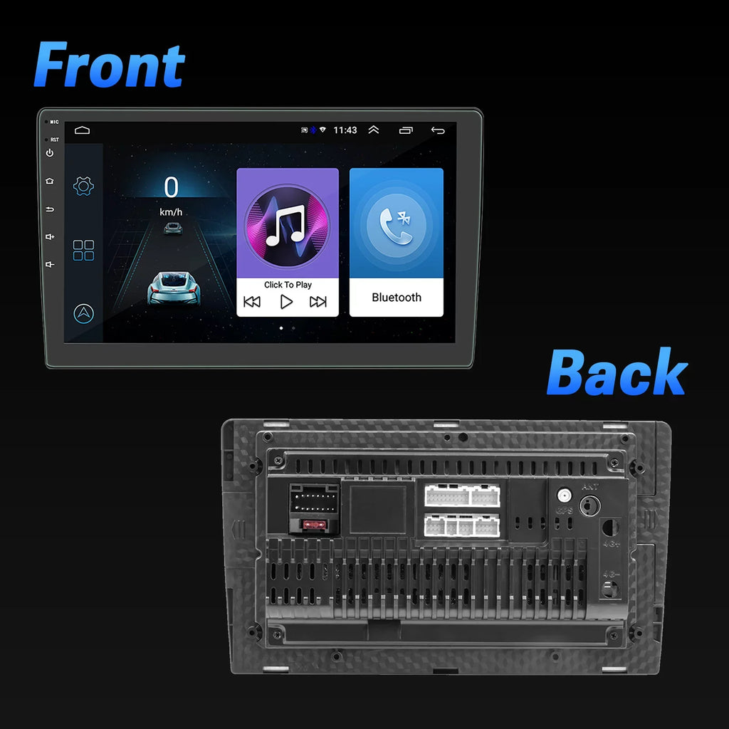 Double Din Car Stereo, 10.1" Android 10.1 Car MP5 Player, HD Touch Screen Car Radio W/Bluetooth Mirror Link GPS Function, Rear Camera Included (2G+32G)