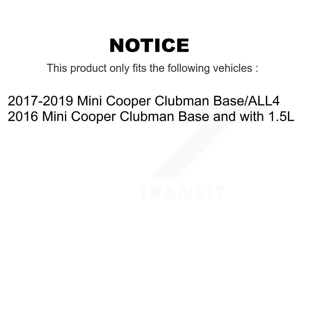Transit Auto - Front Rear Disc Brake Rotors And Semi-Metallic Pads Kit For Mini Cooper Clubman K8F-103495