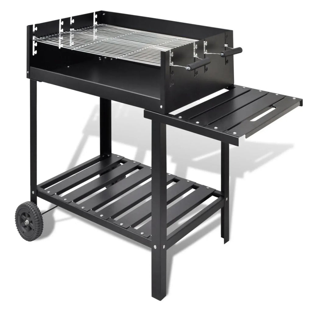 Andoer BBQ Stand Charcoal Barbecue 2 Wheels