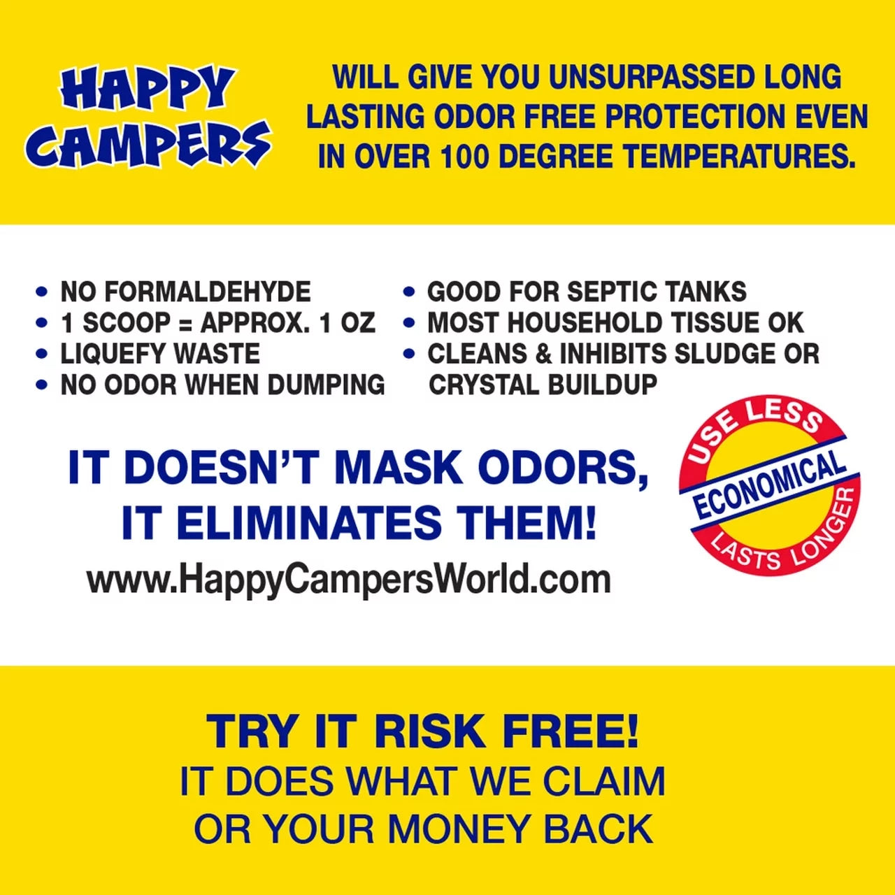 Happy Campers RV Holding Tank Deodorizer Individuals - 64 Individuals