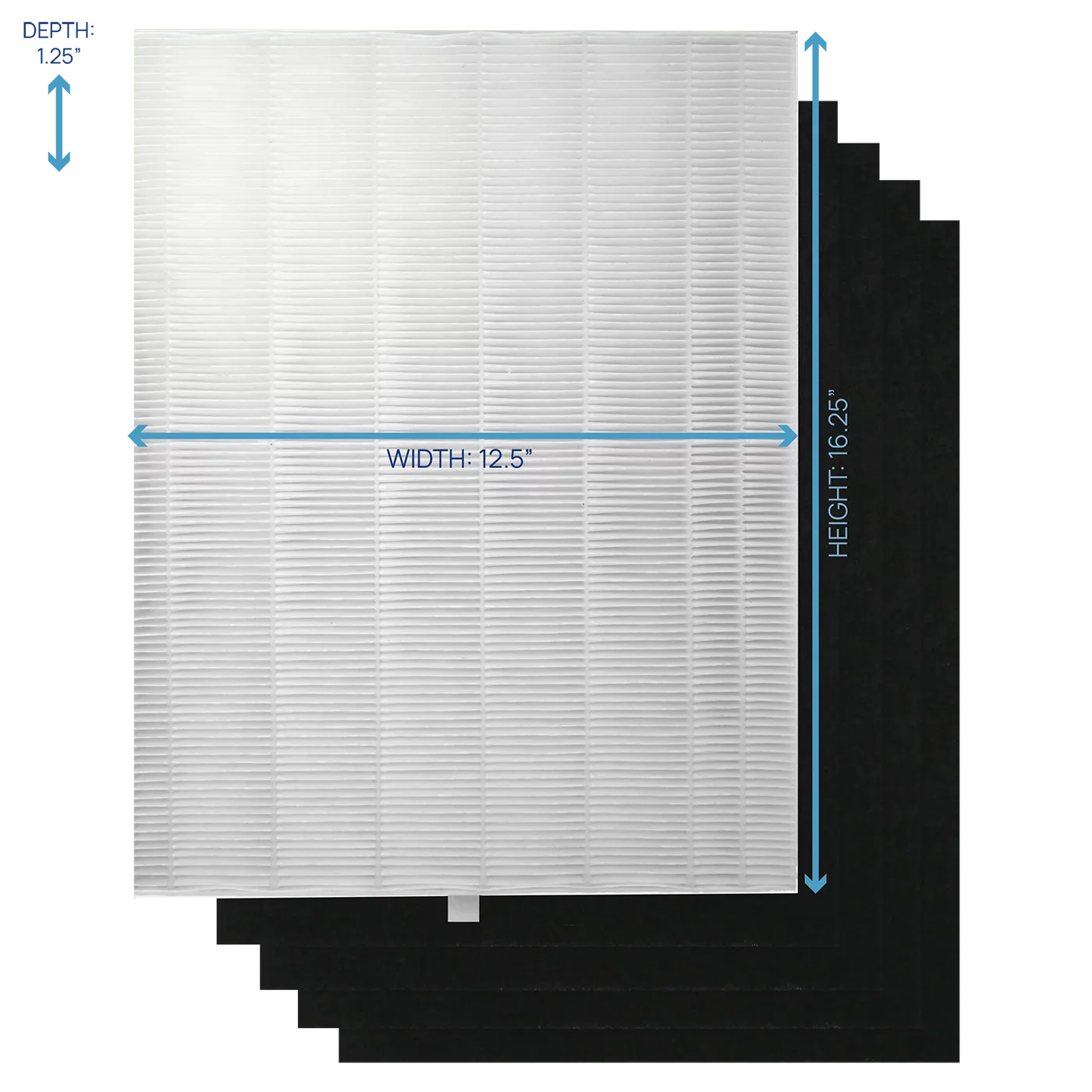 Filter Bros HEPA Individuals Filter A Compatible with Winix 115115 Plasmawave Series Home Air Purifiers 6300, P300, 5300, 5500, 5500-2, 5300-2, 6300-2, 9500, C535