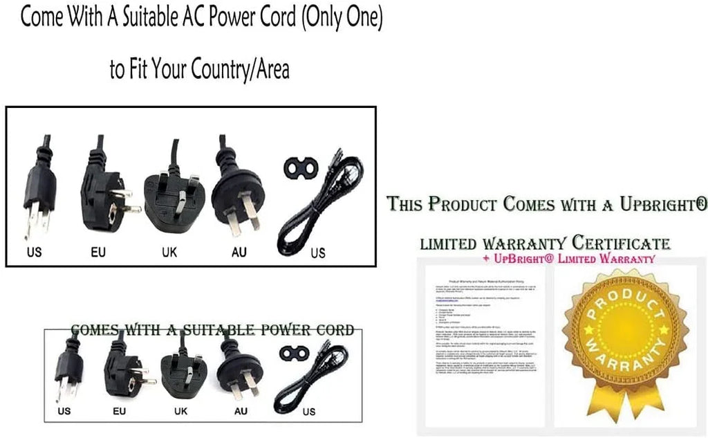 UpBright AC/DC Adapter Compatible with HW-S50B HW-S50B/ZA 3.0ch All in One Soundbar Speaker with Dolby 5.1 / DTS Virutal:X HWS50B HWS50B/ZA Power Supply Cord Cable PS Battery Charger Mains PSU
