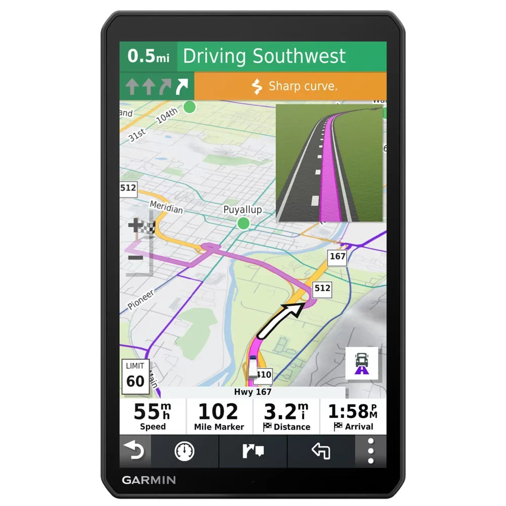 Garmin 010-02314-00 dezl OTR800 8" GPS Truck Navigator Bundle with Premium 2 CPS Enhanced Protection