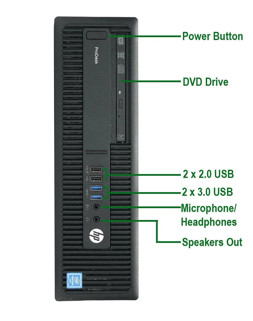 Restored HP 600 G2 Desktop Computer Intel Pentium G4400 3.3GHz CPU 8GB Ram, 500GB HDD, Keyboard & Mouse, WiFi, DVD, Win10 Pro PC (Refurbished)