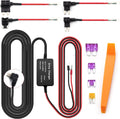 Dash Cam Hardwire Kit,12ft ro USB Hardwiring Kit Fuse for Dashcam,Car Charger 12V-24V to 5V Camera Charger