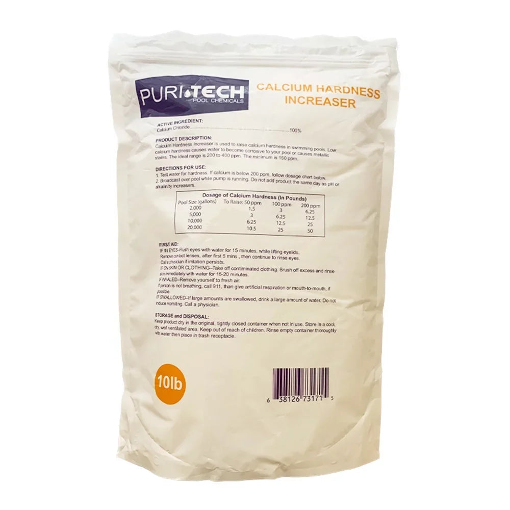 Puri Tech Powder Calcium Hardness Increaser 40 lbs Calcium Chloride for Swimming Pools
