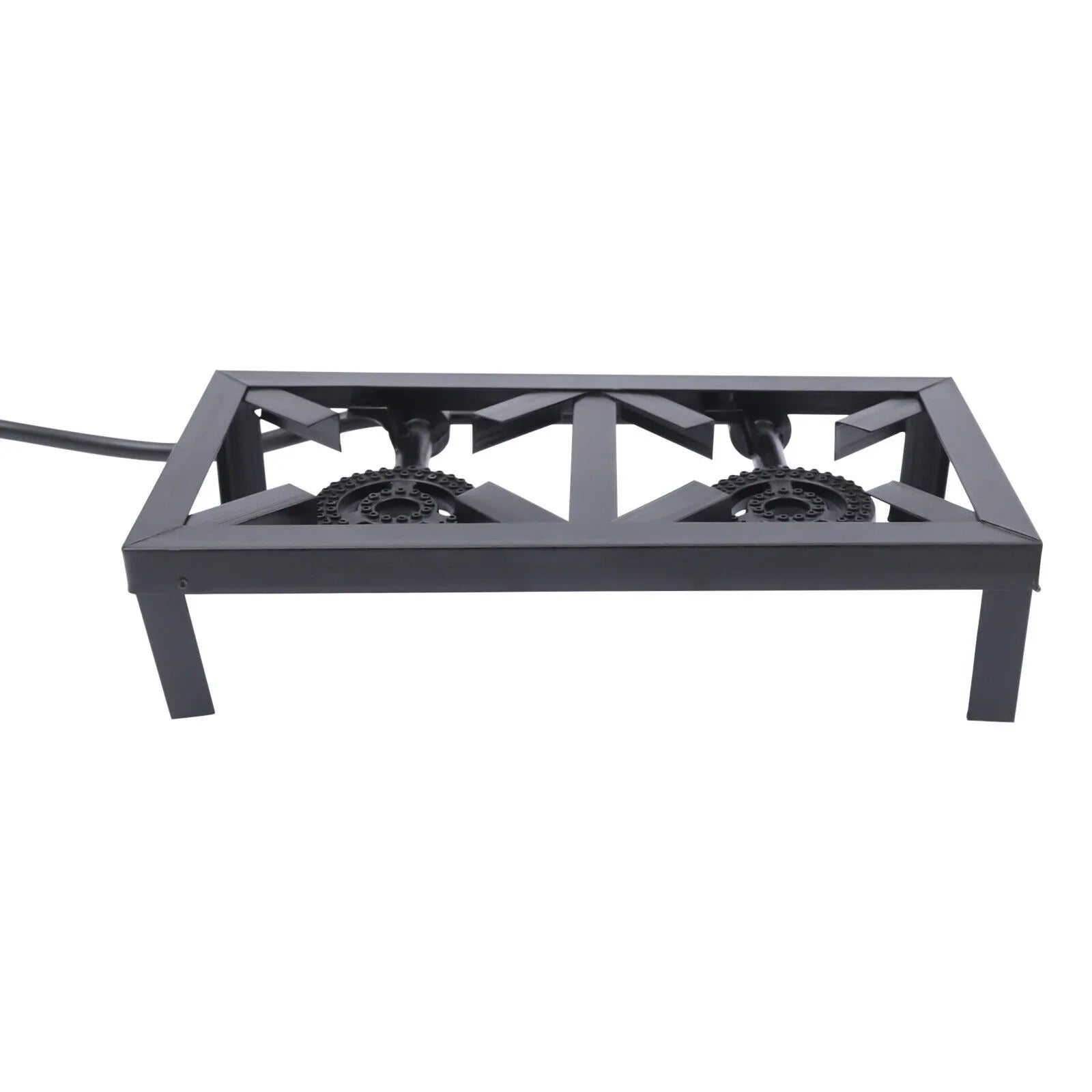 Fichiouy Propane Stove 2 Burner BBQ Gas Stove with High-Pressure Adjustable Hose for Outdoor Camping