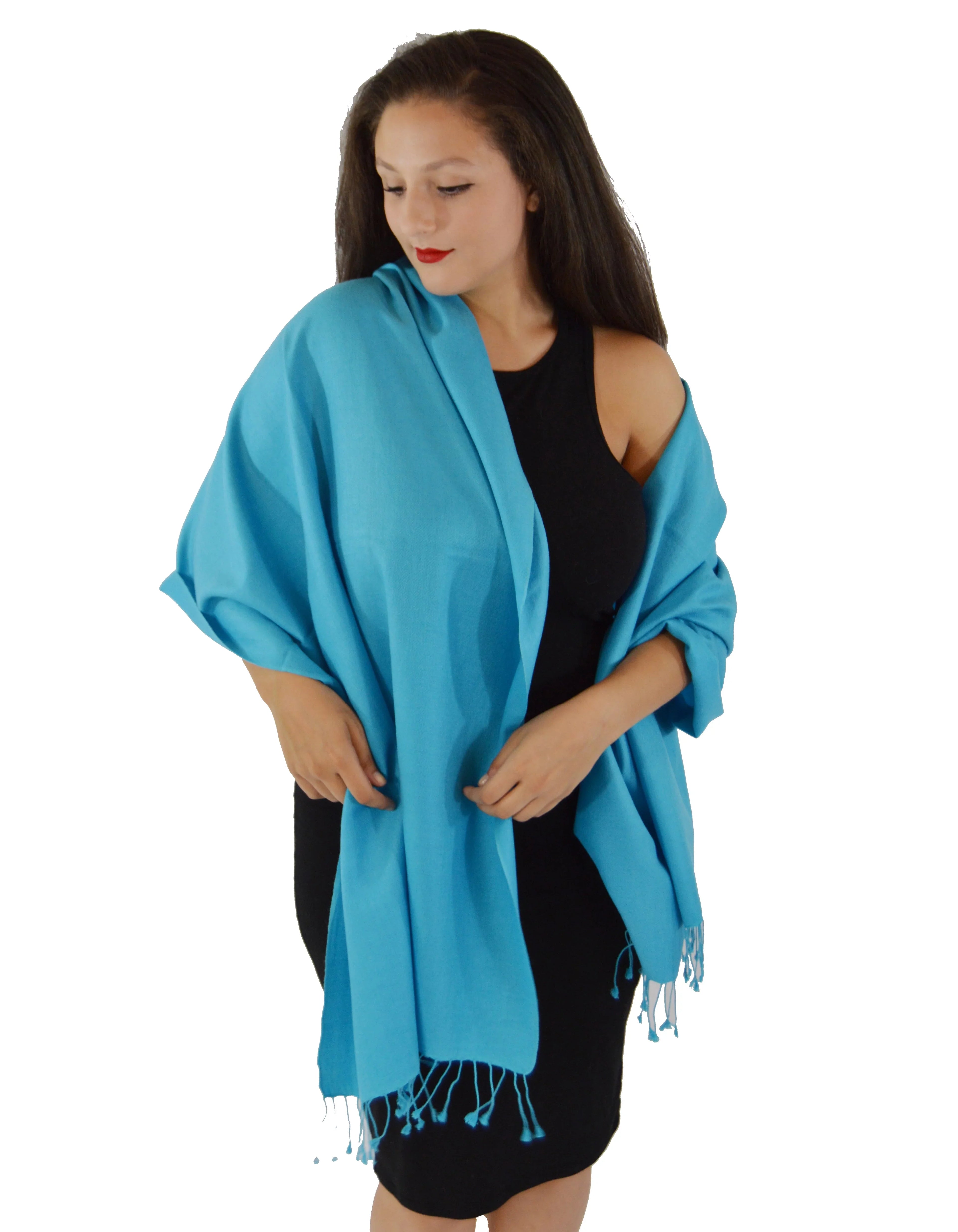 Scarf/Scarves/Shawl/Shawls/Stole/Wrap/Pashmina Scarf/Pashmina Shawl/Cashmere/Cashmere Scarf/Wool/Silk (Turquoise)