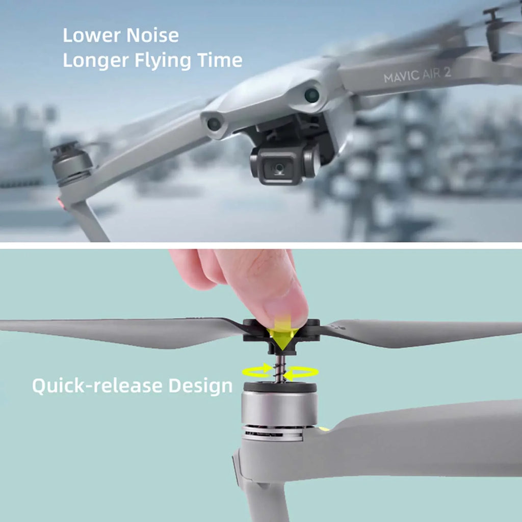 Carevas Gentlemen for MAVIC AIR 2 Drone 4pcs Propeller with Low Noise Easy to Install Disassemble