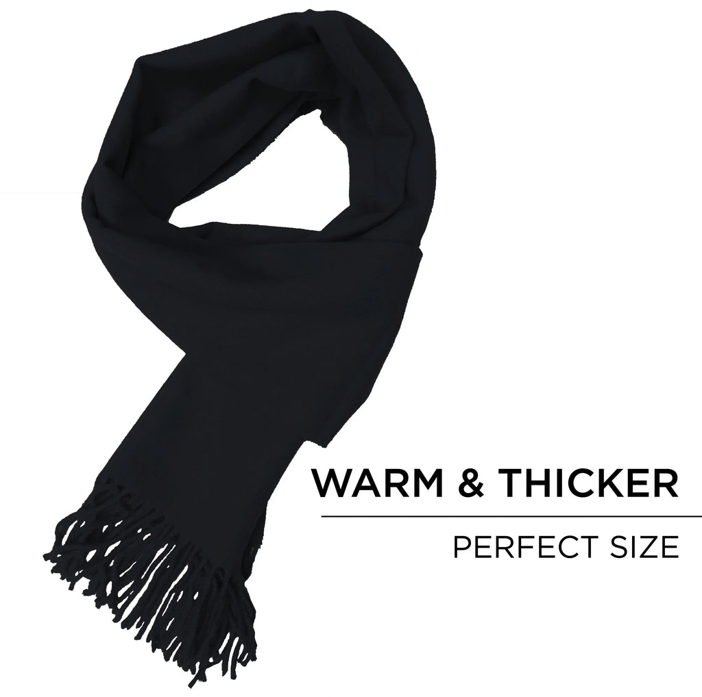 Calvin Olivia Cashmere Feel Scarf Soft Winter Ombre Nova Buffalo Tartan Tweed Houndstooth Plaid Chic Gift for Gentlemen People Midnight