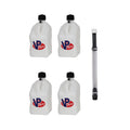 VP Racing Fuels 5.5 Gal Utility Jugs (4 Pack) w/ 14 In Standard Hose, White
