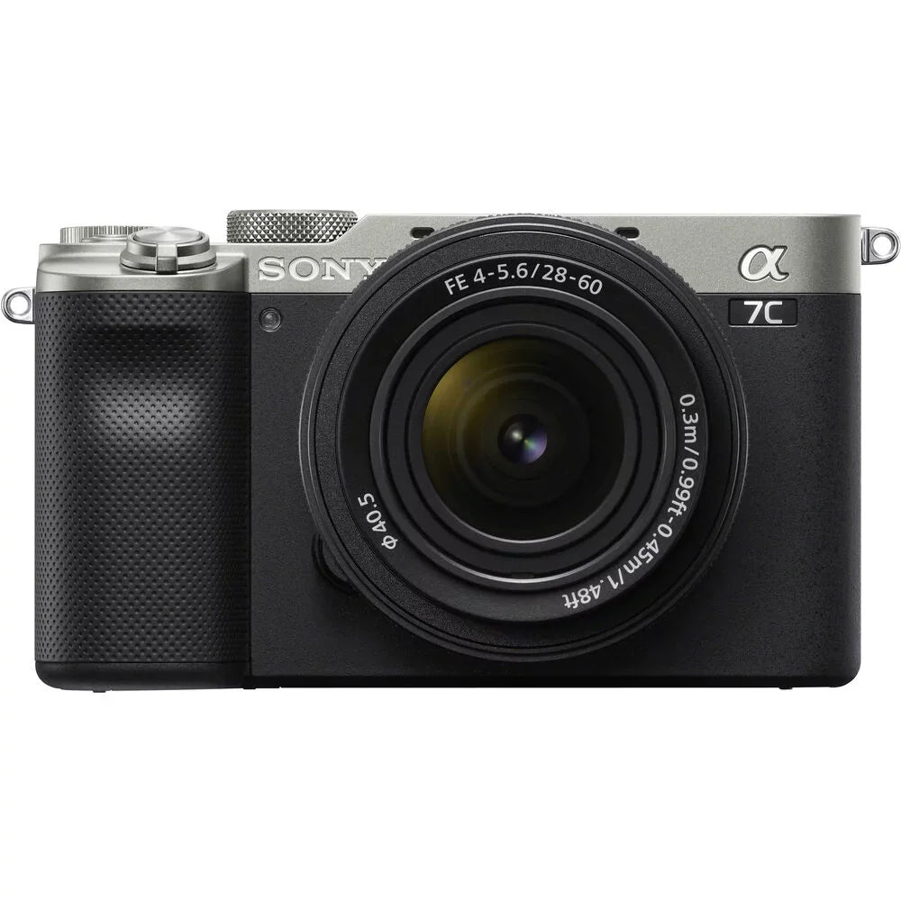 Sony a7C Mirrorless Camera (Silver) with 28-60mm Lens+24mm f/2.8 G Lens -LOADED KIT