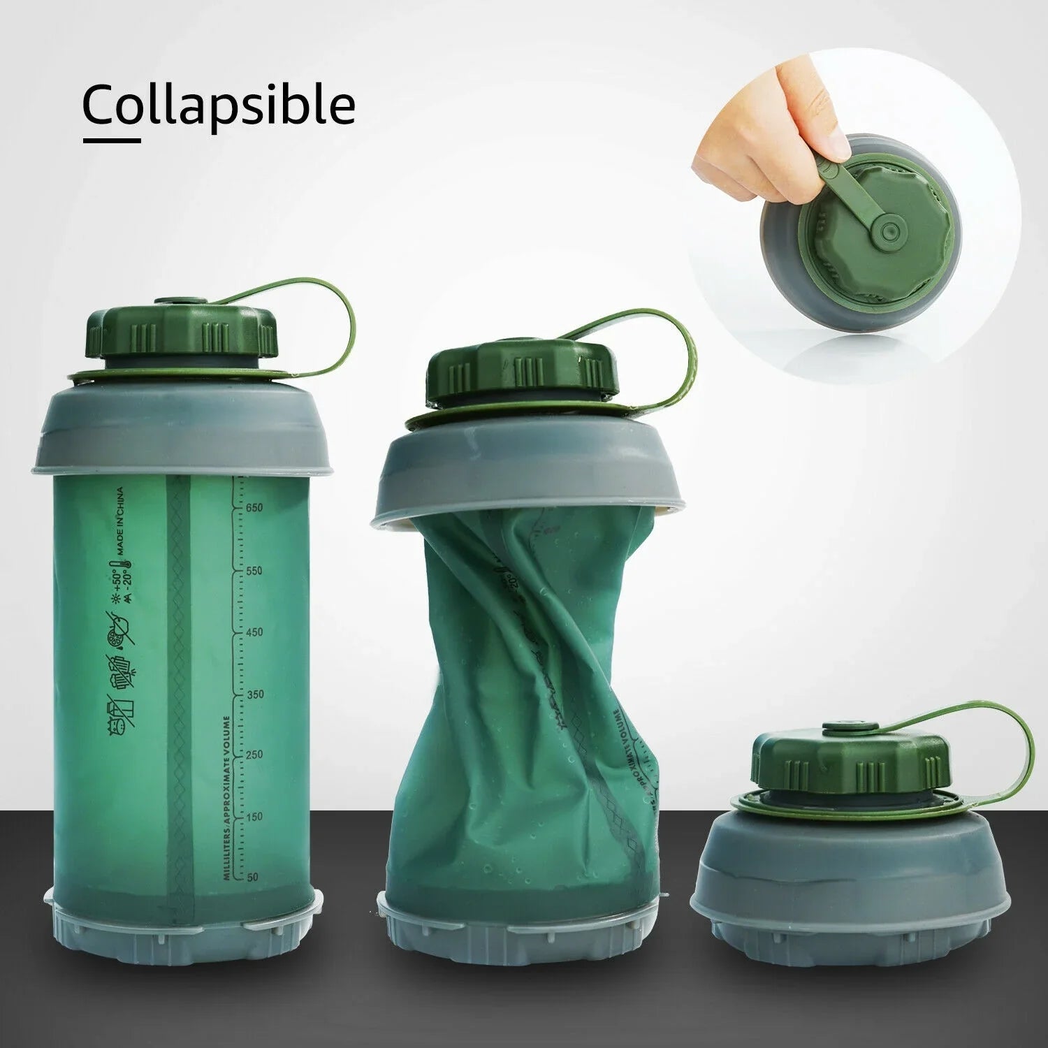 Outdoor Sports 750ml Hollow Fiber UF Collapsible Water Purifier Filter Bottle