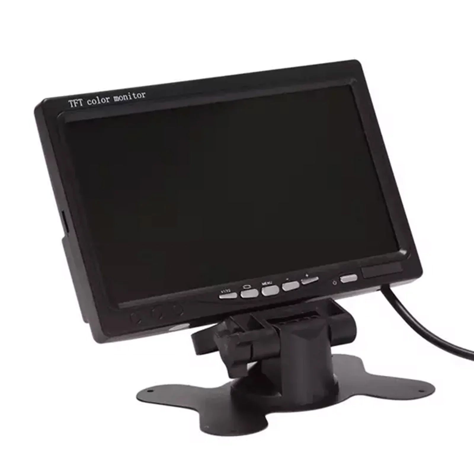 moobody 7 Inch HD Monitor Display Screen TFT Car Screen Monitor HD 1024x600 Display AV Input Built-in Speaker For Trucks Bus RV Trailer Reverse Rear View Backup Camera