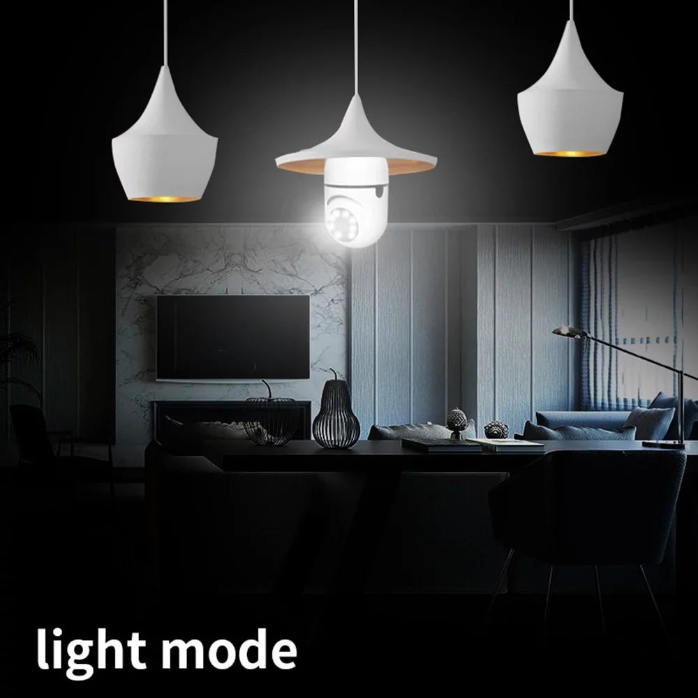 Pan Tilt Security Light Camera Full-HD 1080P Wireless Wi-Fi IP Camera, Home Surveillance CCTV Cameras with Motion Auto Tracking/Siren Alarm/Night Vision/Remote Viewing/Two-Way Audio,5G