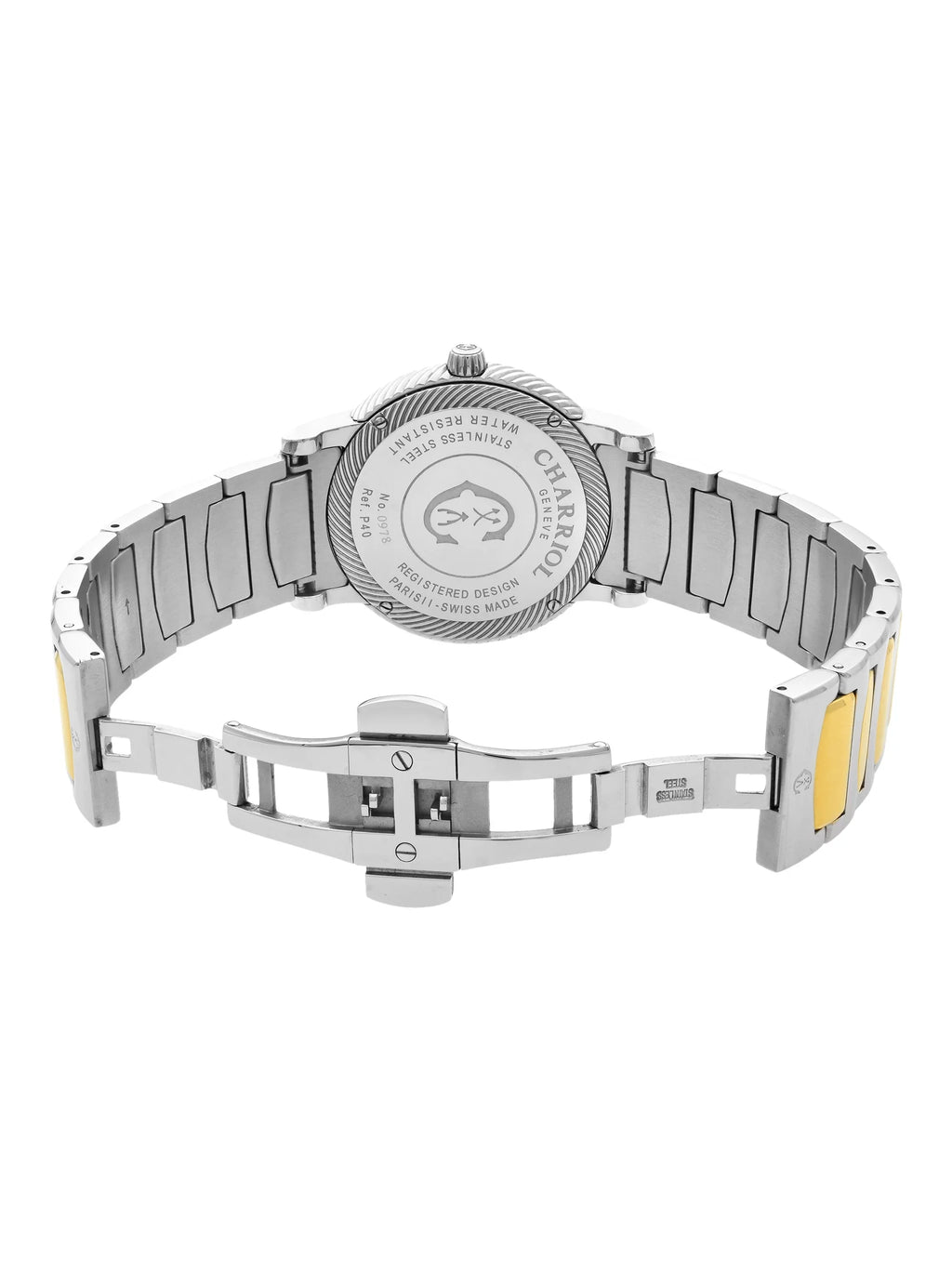 Charriol Parisii Two Tone Steel Silver Face Gemstone Unisex Watch P40SY2.931.001 Pre-Owned