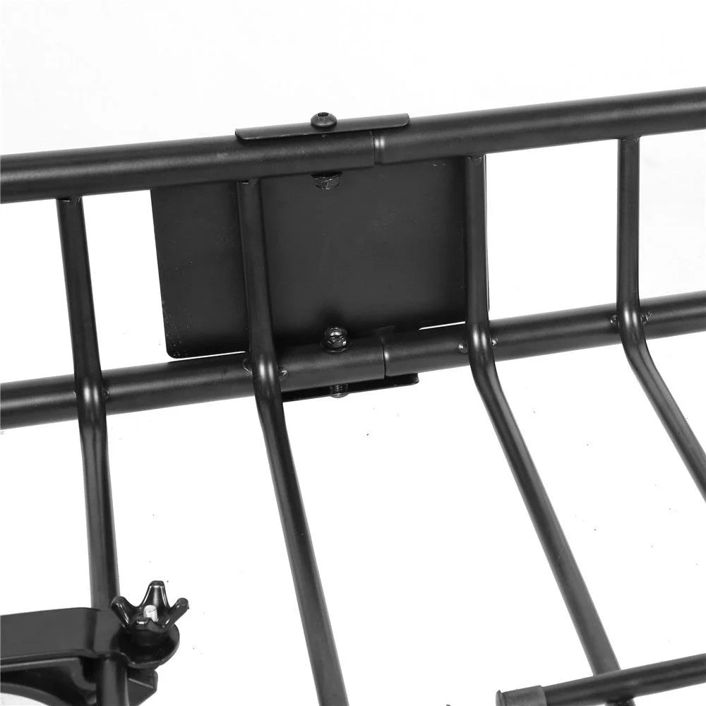 Jeremywell Universal 44" x 39" X 6" 150 lbs Roof Rack Rooftop Cargo Carrier Ebony Steel - Top Luggage Carrier Cargo Holder
