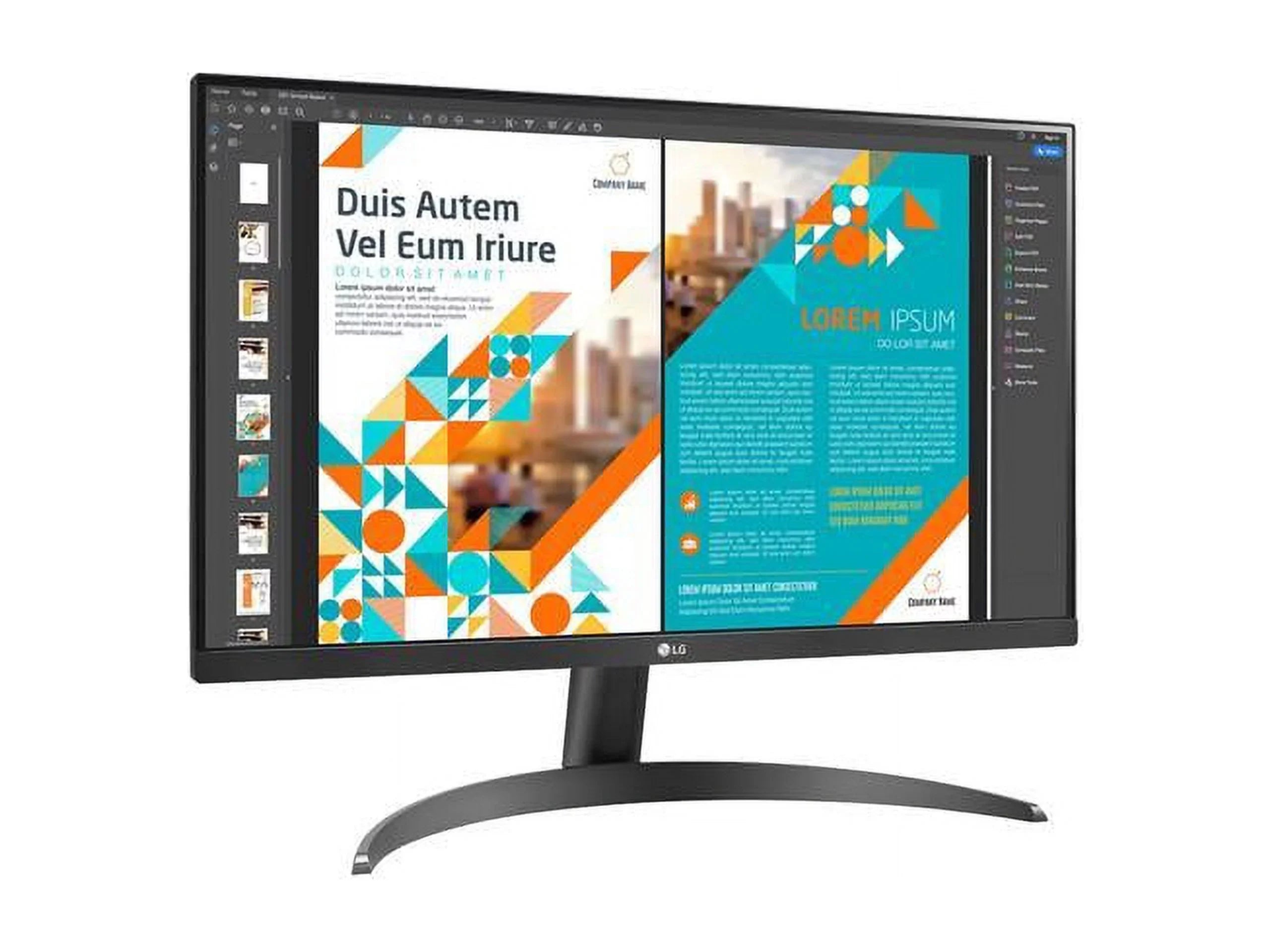 LG 24" 24QP500-B 2560 x 1440 QHD 2K IPS 75Hz HDR10 AMD FreeSync HDMI DisplayPort VESA Tilt Monitor