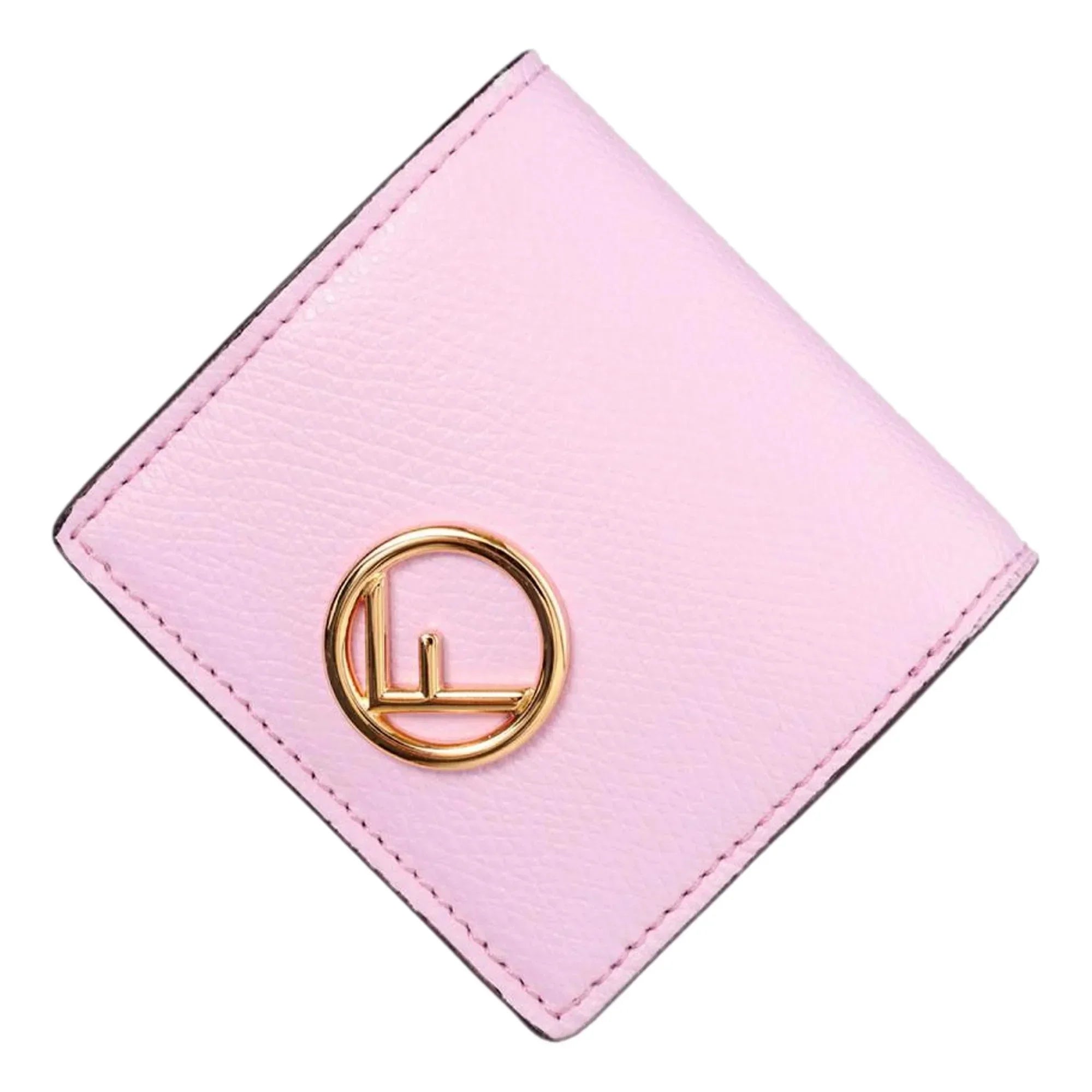 Edge Calf Leather F logo Lavanda Pink Leather Coin Case 8M0459
