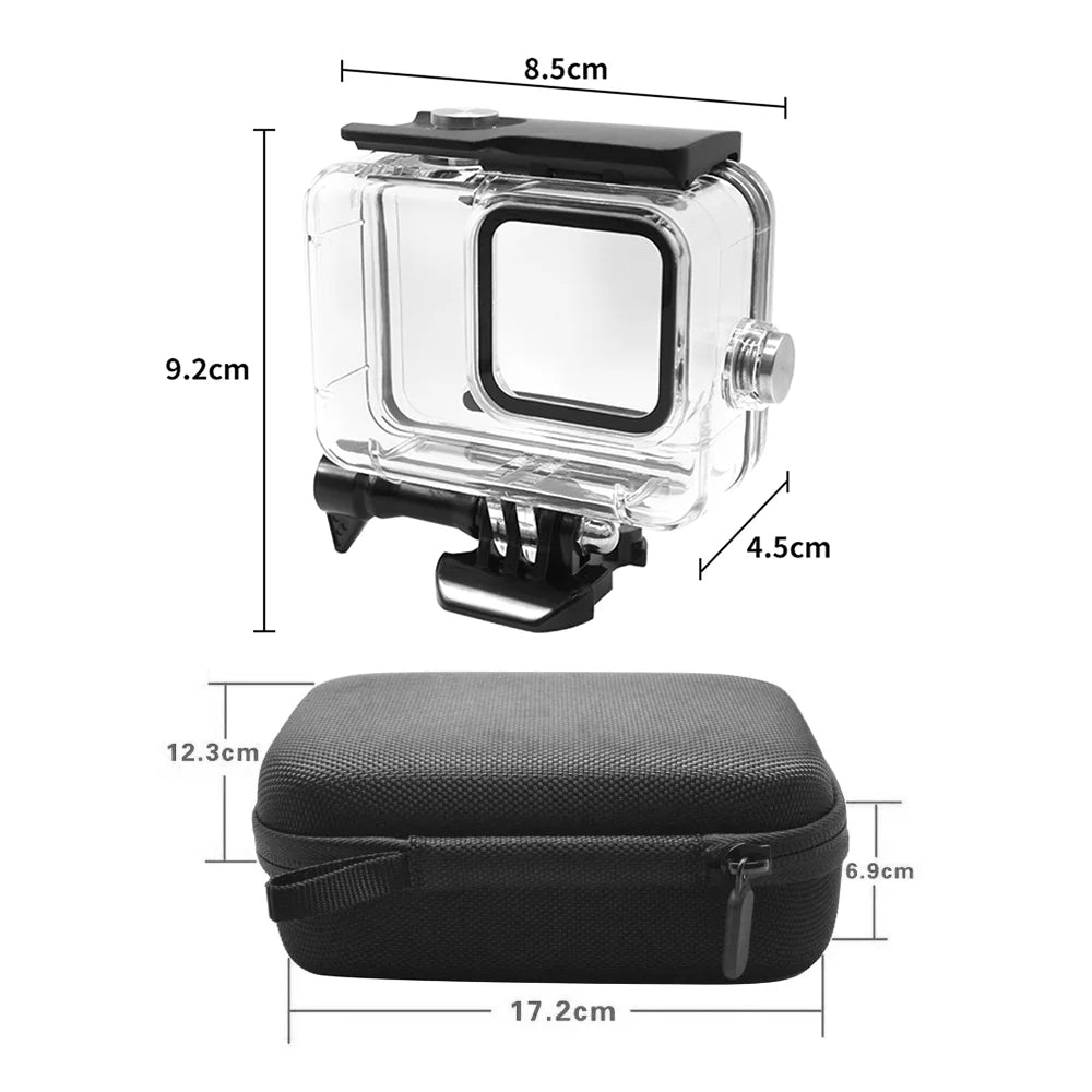 OWSOO Protective Case for Camera, Compatible, Waterproof Kit, Silicone Protectors, Tempered Glasses, Filters, Fog Plates
