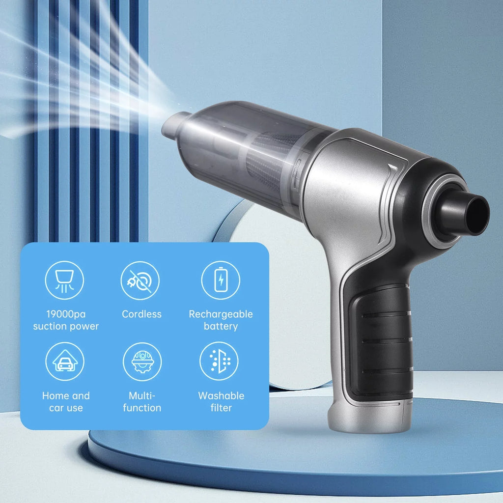 Dazzduo Mini Pump Pet for 19000 Strong Hand Duster with Kavolet USB Cleaning Cordless dl er Portable Gravel Ridelf Charge ing Cleaner Home Vacuum Handheld Car Office & 19000 Pa Suction Air Hair H Dust