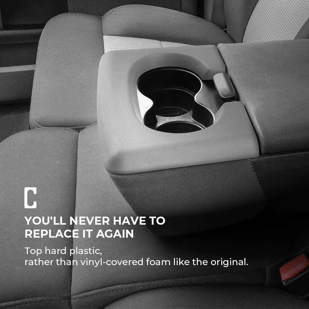 JOYTUTUS Center Console Cup Holder Gentlemen Pad Fits F150, Bench Seat Center Console Parts People (Gray)