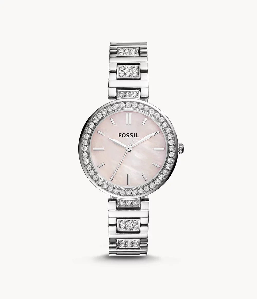 Fossil BQ3182 Karli Three-Hand Stainless Steel Individuals Watch