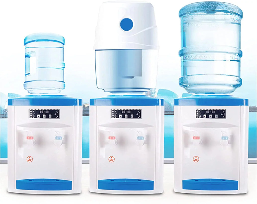 Miumaeov Electric Hot and Cold Water Table Water Drinking Machine Water Dispenser Stainless Steel Low Noise White