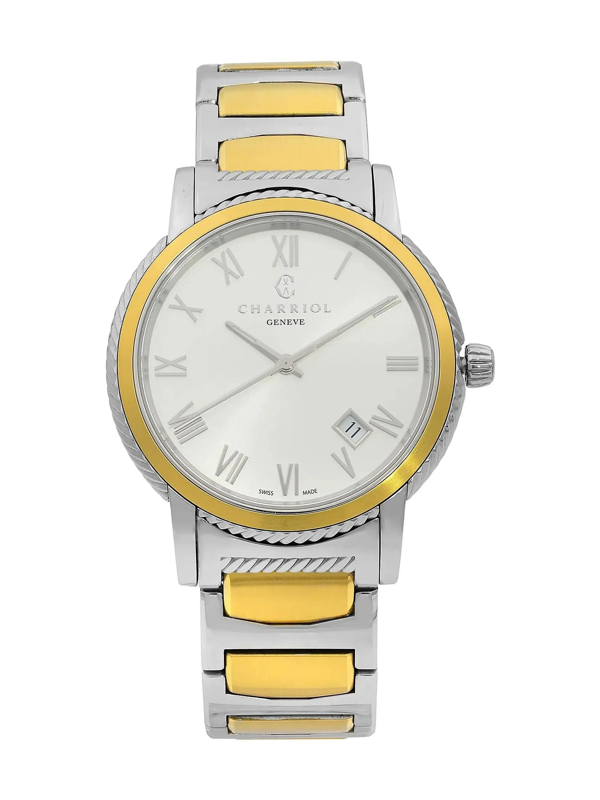 New Charriol Parisii 40mm Steel Silver Interface Gemstone Individuals Watch P40SY2.931.001