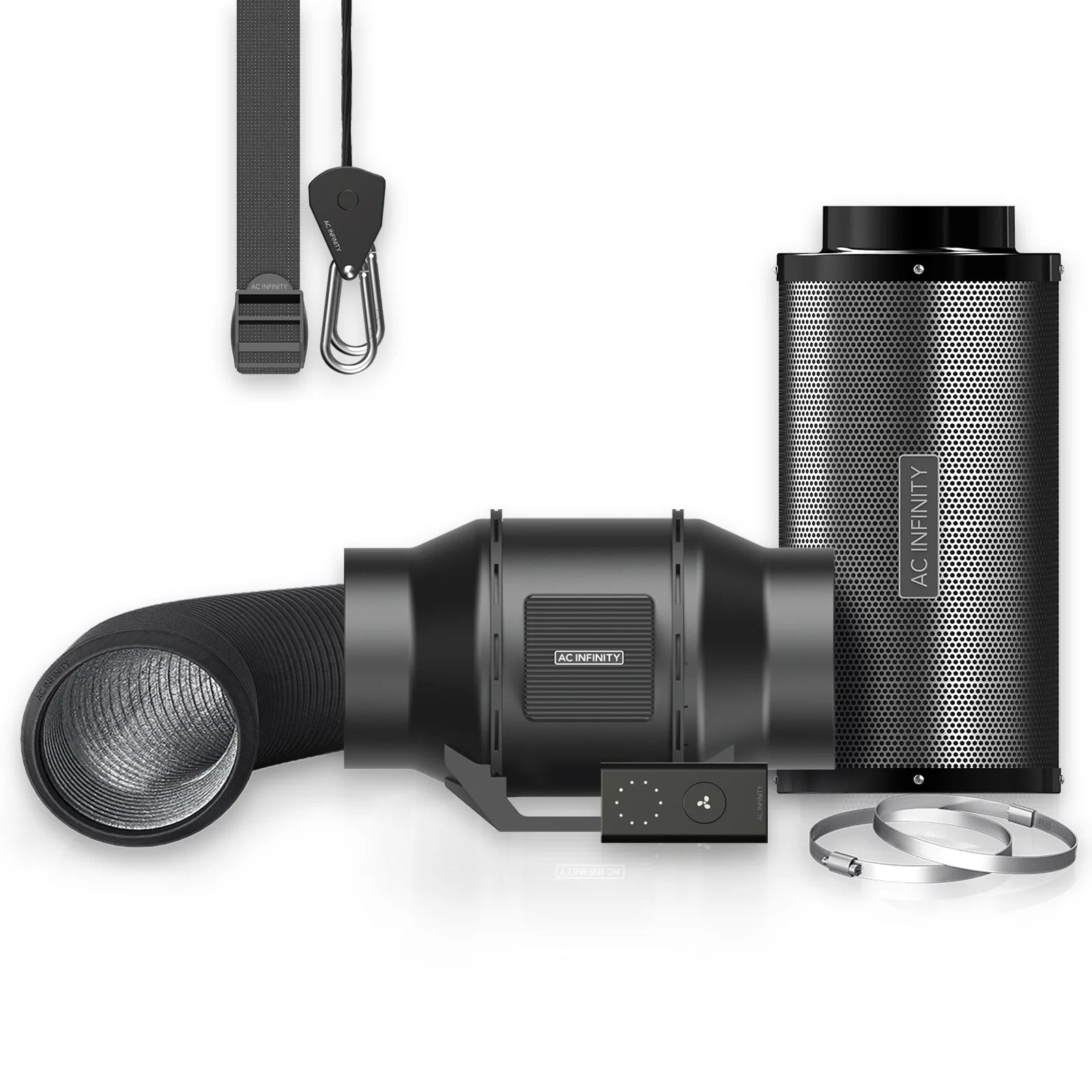 AC Infinity Air Filtration Kit 6”, CLOUDLINE Inline Fan and Carbon Filter Combo, Cooling and Ventilation System for Grow Tents, Hydroponics, Indoor Gardening