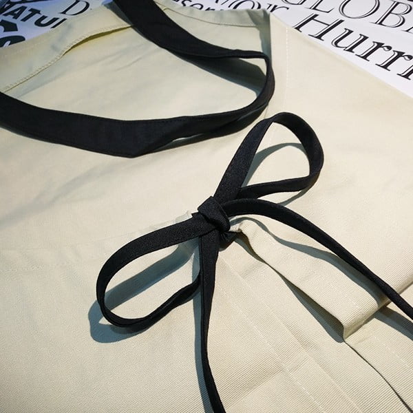 Once Bitten Twice Shy Art Deco Fashion Apron Adjustable Bib Cotton Linen BBQ Kitchen Pocket Pinafore