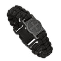 Mcvan B1128C People Paracord Saint Benedict Midnight Carded Bracelet