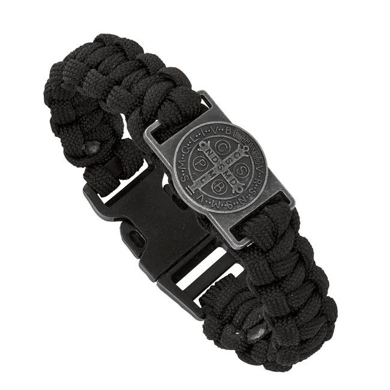 Mcvan B1128C People Paracord Saint Benedict Midnight Carded Bracelet