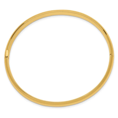 14k 4/16 Oversize High Polished Hinged Bangle Bracelet QHP4/16O