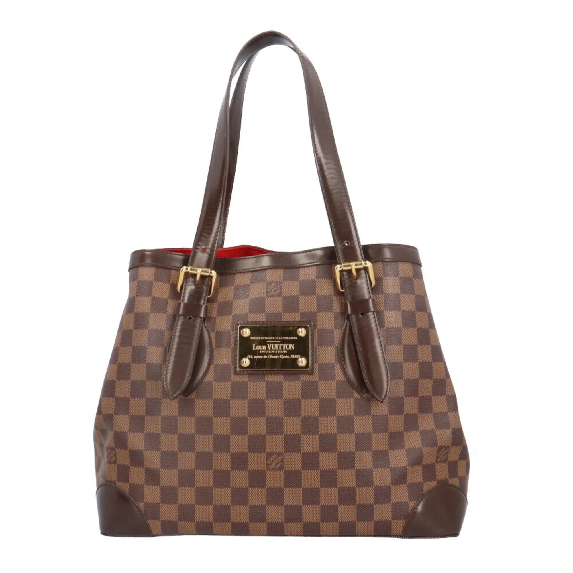 Pre-Owned Louis Vuitton Hampstead MM Damier Shoulder Bag Canvas N51204 Brown Individuals LOUIS VUITTON BRB03130000004147 (Good)