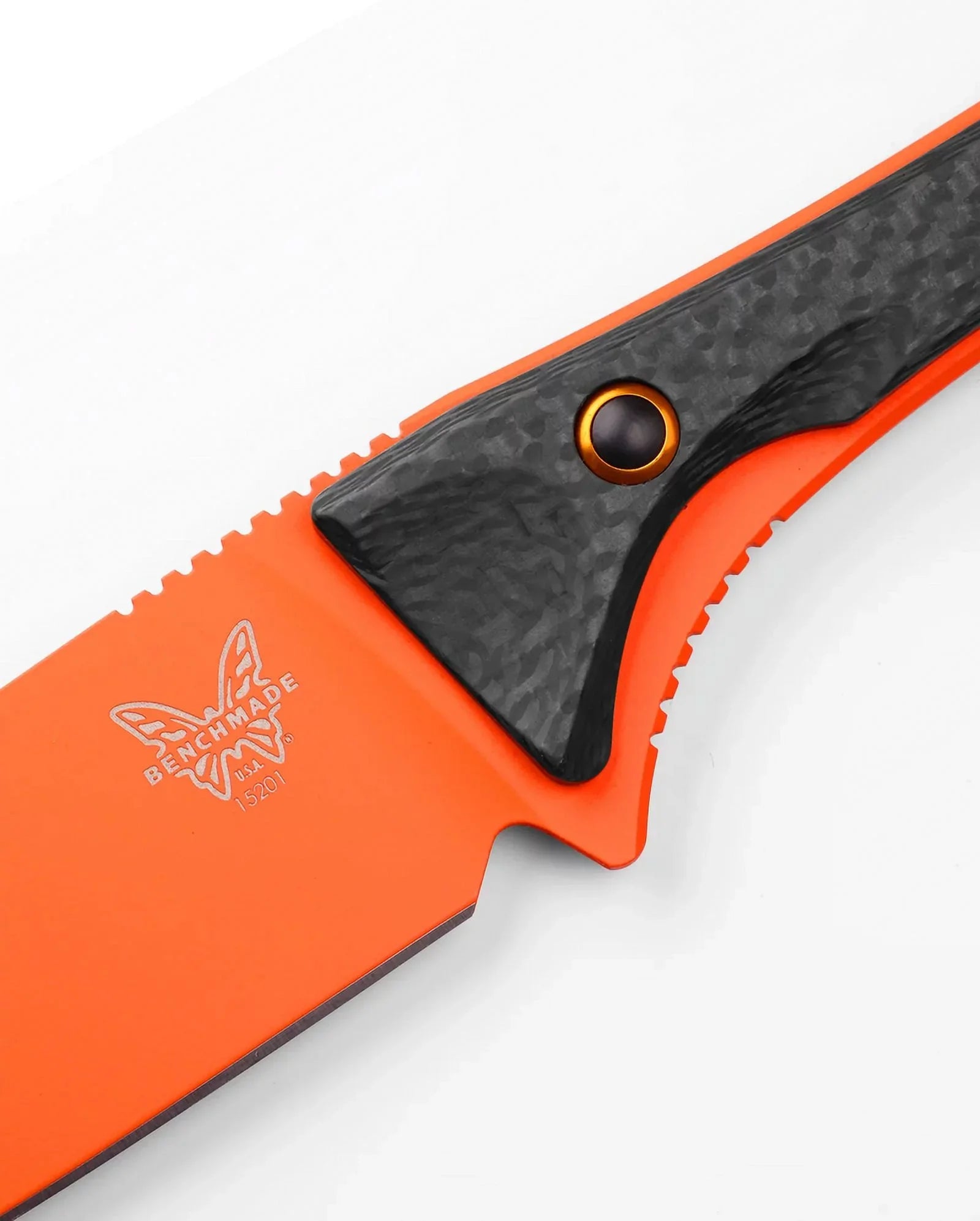 Benchmade Altitude 3.08" Fixed Blade Carbon Fiber Handle Orange Cerakote CPM-S90V 15201OR Knife
