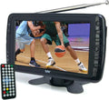 Tyler 7" Portable TV LCD Monitor Rechargeable Battery Powered Wireless Capability HD-TV, USB, HDMI Input, AC/DC, Remote Control Built In Stand Small For Car Kids Travel (Refurbished)