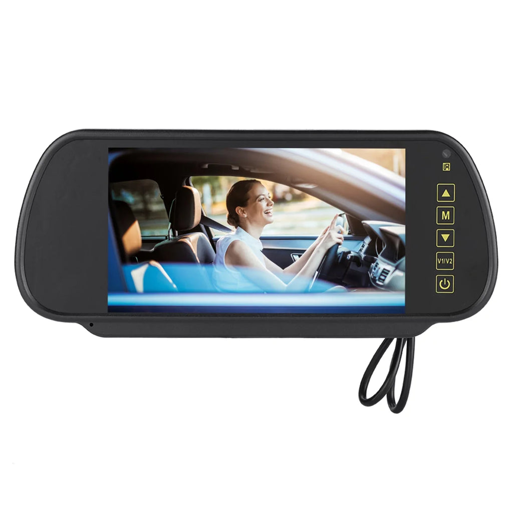 Lsaardth Car Rearview Mirror- 7inch Car Rearview Mirror LCD Auto Dimming Monitor Rear View Camera With Bracket