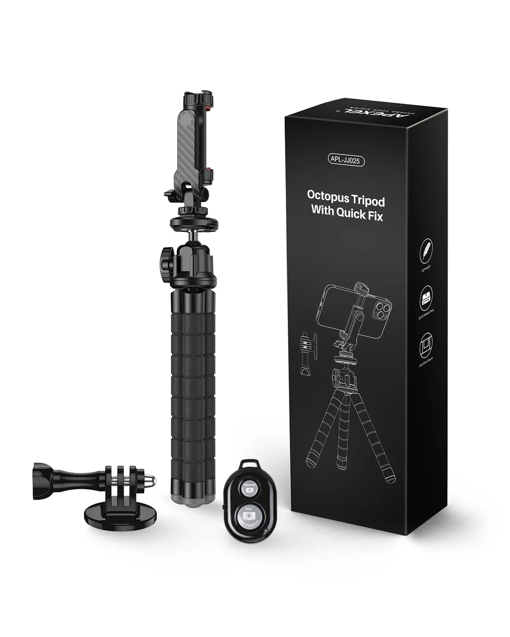 APEXEL Portable Flexible Octopus Tripod Final Point Mini Phone Stand 360 Rotation Shooting for Phone DSLR Gopro Live Streaming