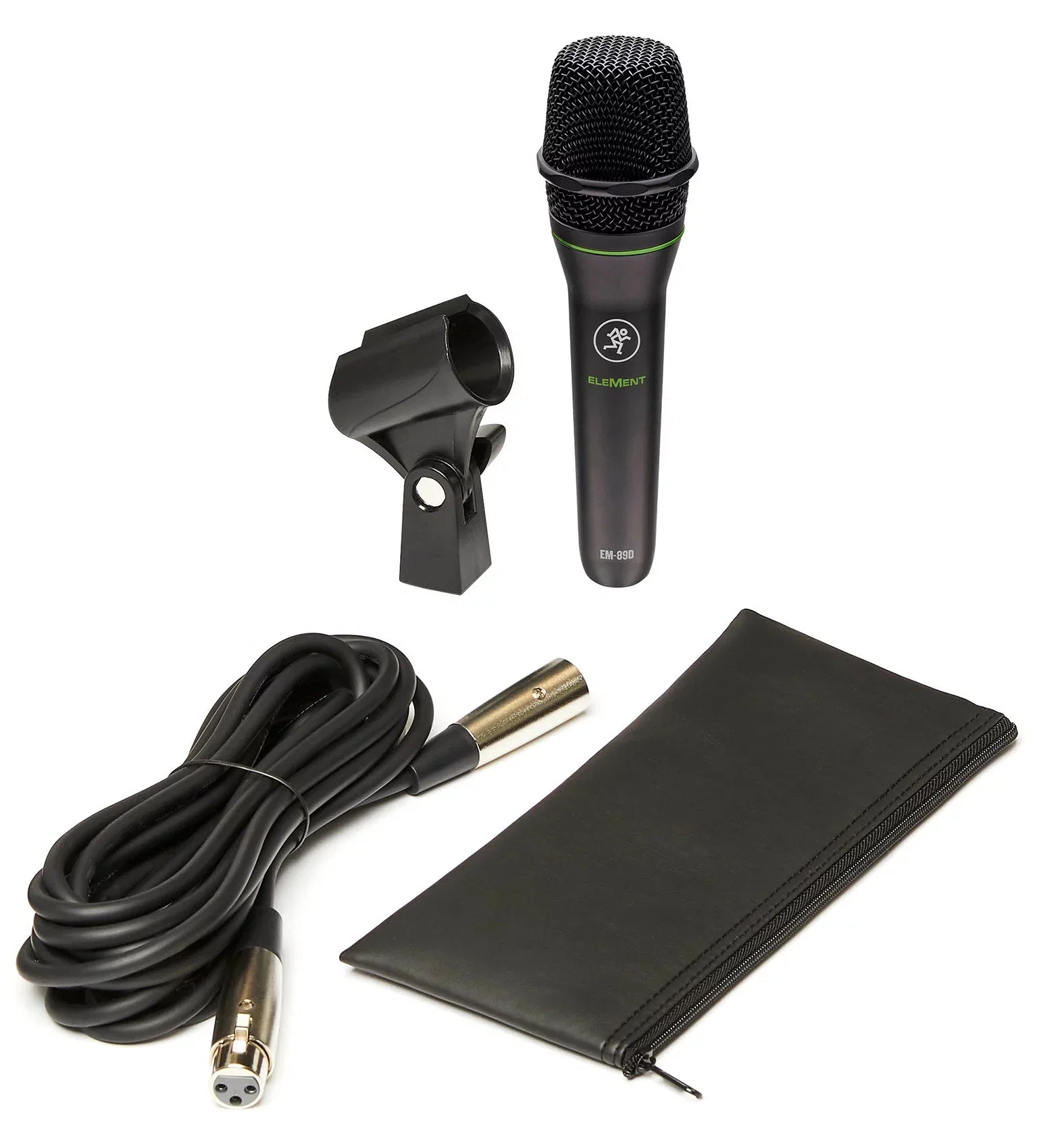 Mackie EM-89D Studio Recording Dynamic Mic+Mic Cable+Desk Stand w/Boom