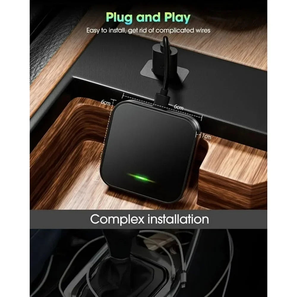 For iOS Car Auto Navigation Player Wireless Carplay Adapter Box Dongle, Dark