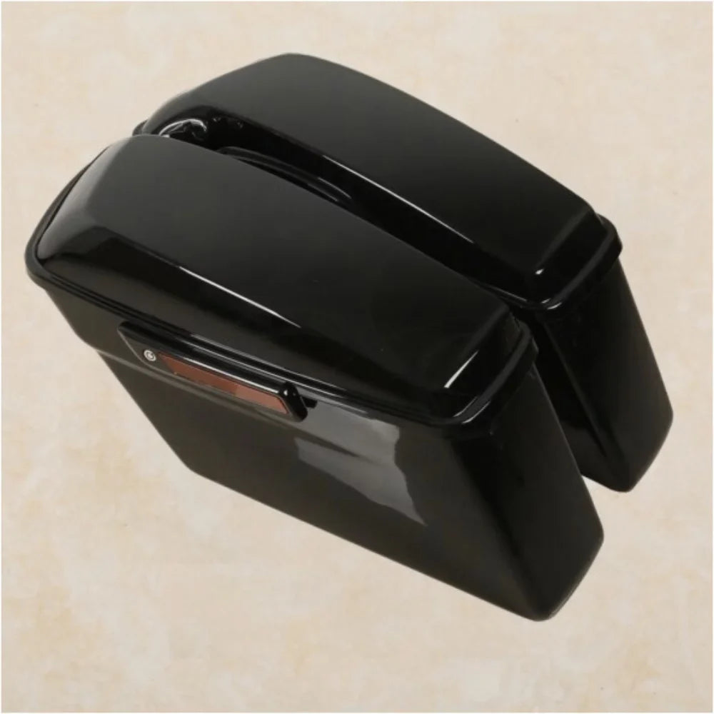 Vivid Ebony Hard Saddle Bags w/ Ebony Latch For 1994-2013 Harley-Davidson