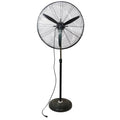 Northlight 30" Adjustable 3-Speed Oscillating Industrial Pedestal Fan - Ebony