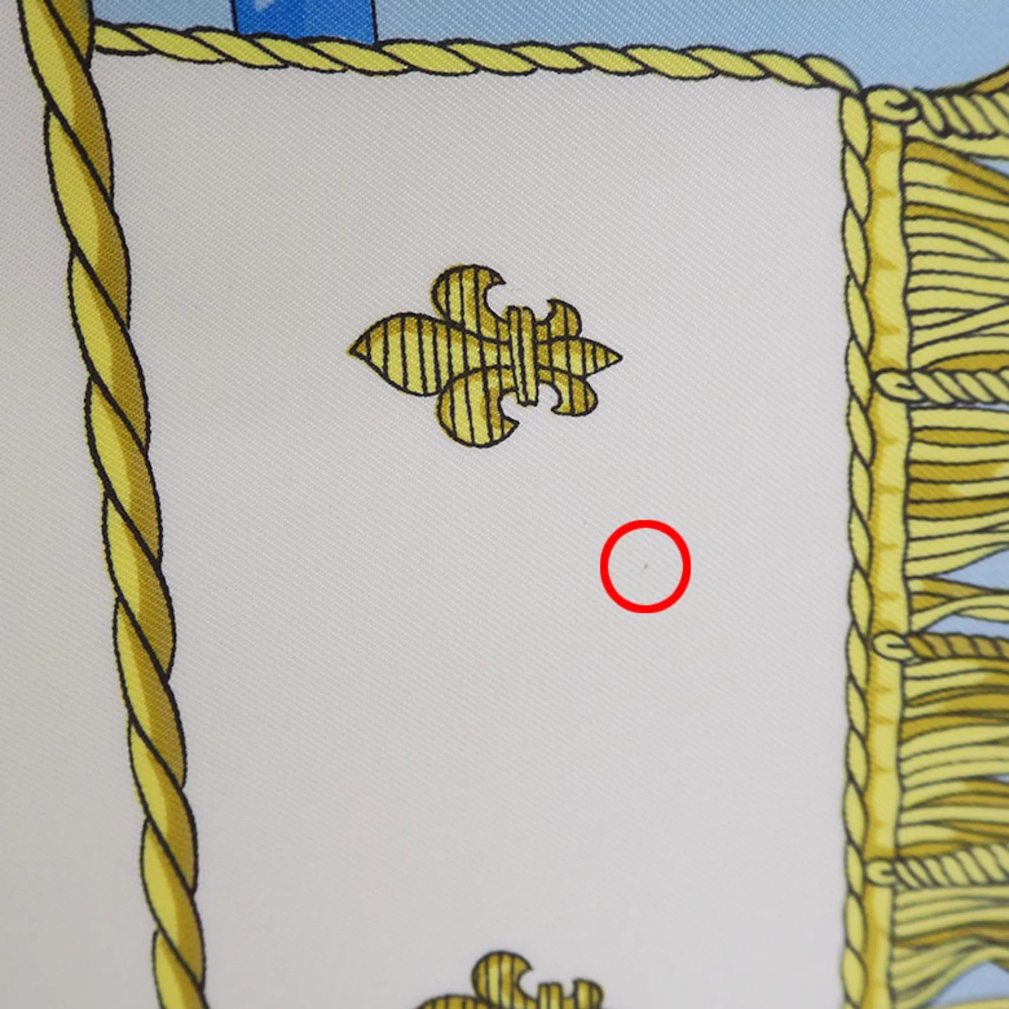 Pre-Owned Hermes Silk Scarf Light Blue (Like New)