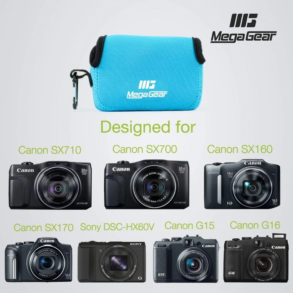 MegaGear Canon PowerShot SX720 HS, SX710 HS, Sony DSC-HX60V, DSC-HX50V, Canon SX700 HS, G16, SX170 IS, G15, SX160 IS Neoprene Camera Case