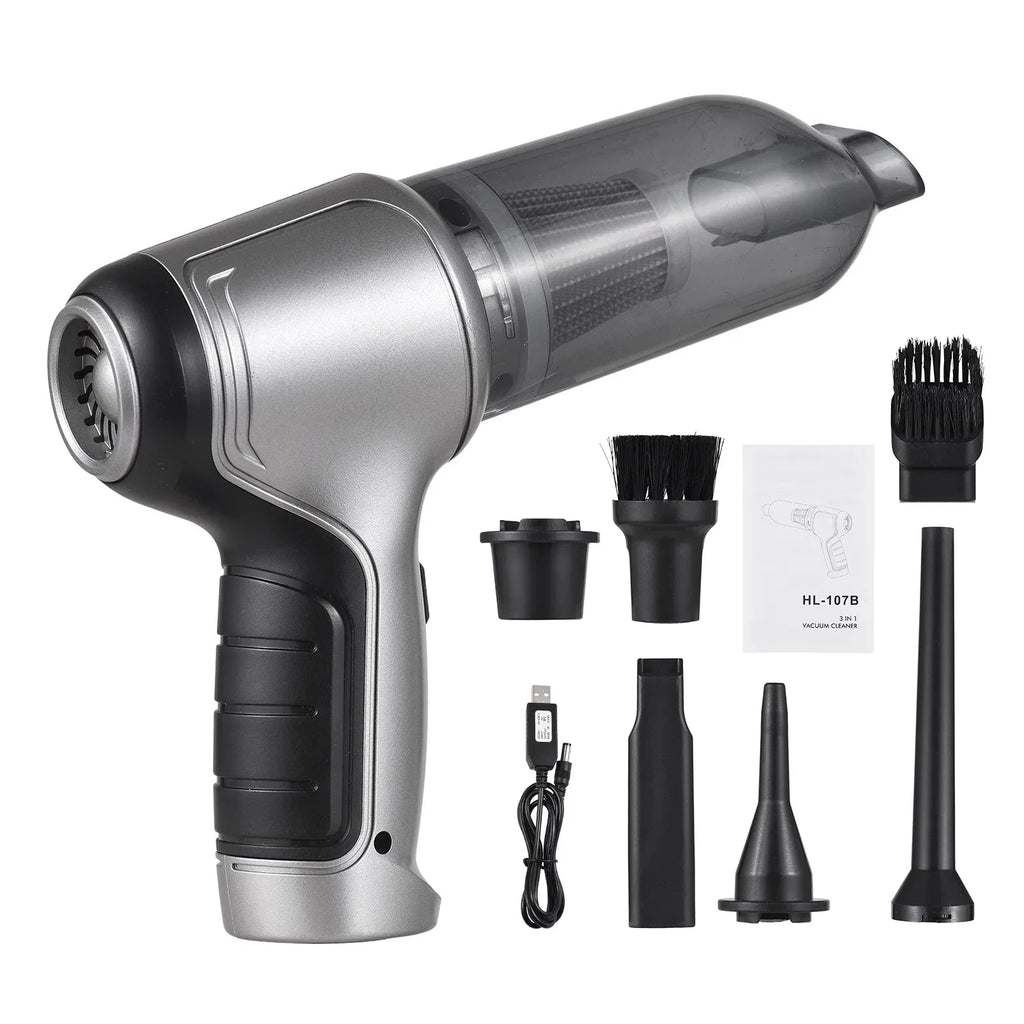 Dazzduo Mini Pump Pet for 19000 Strong Hand Duster with Kavolet USB Cleaning Cordless dl er Portable Gravel Ridelf Charge ing Cleaner Home Vacuum Handheld Car Office & 19000 Pa Suction Air Hair H Dust