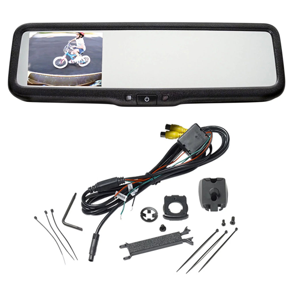 OEM-Style People Rearview Mirror Monitor w/ 3.5-inch screen and Universal back up camera