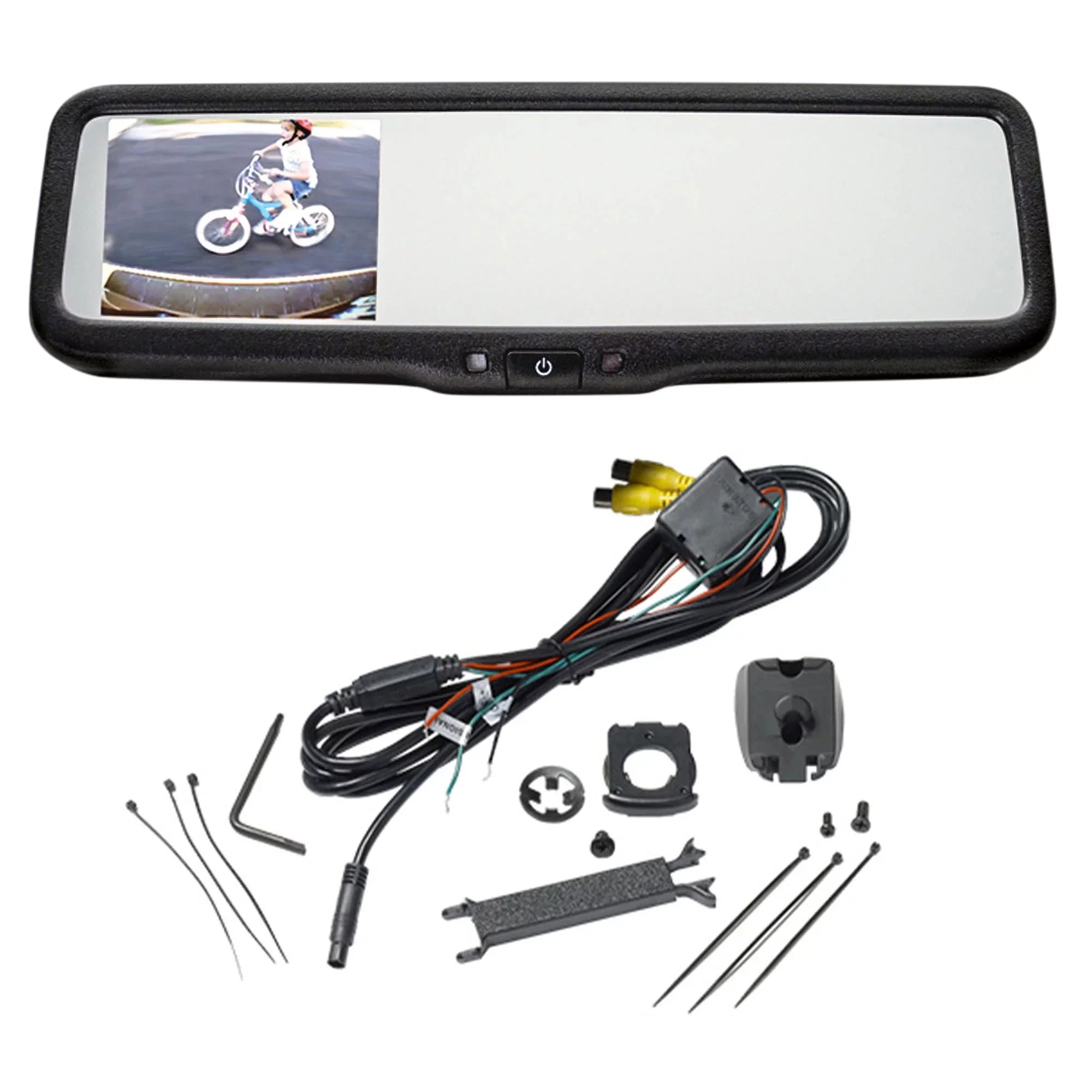 OEM-Style People Rearview Mirror Monitor w/ 3.5-inch screen and Universal back up camera